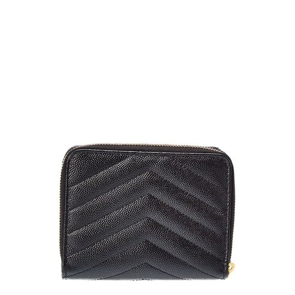 Saint Laurent Monogram Leather Card Case, Black - Picture 2 of 5